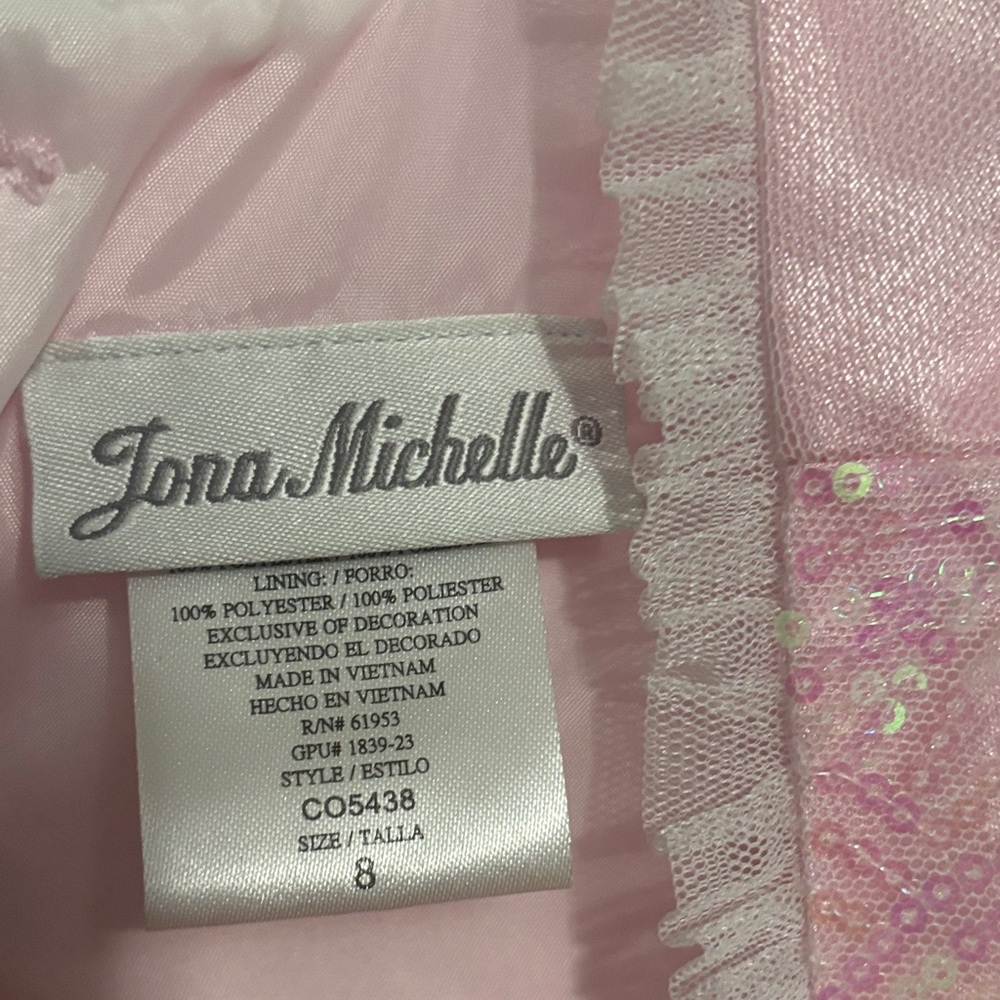 Jona Michelle Pink and Blue Formal Kids Dress - Picture 3 of 3